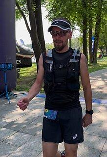 Łukasz during XRun - Wyspowy Trail 2023