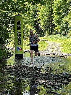 Konrad during Ultramaraton Beskidzki Topór 2024